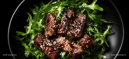 Gourmet fine dining cuisine at Della Townships Design District
