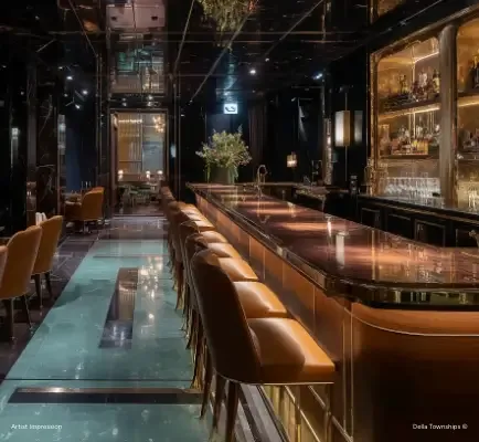 Luxury dining and bar experience at Della Townships Design District