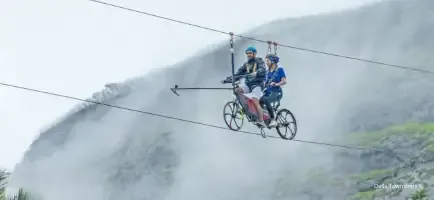 Zip bike extreme adventure experience at Della Townships Design District