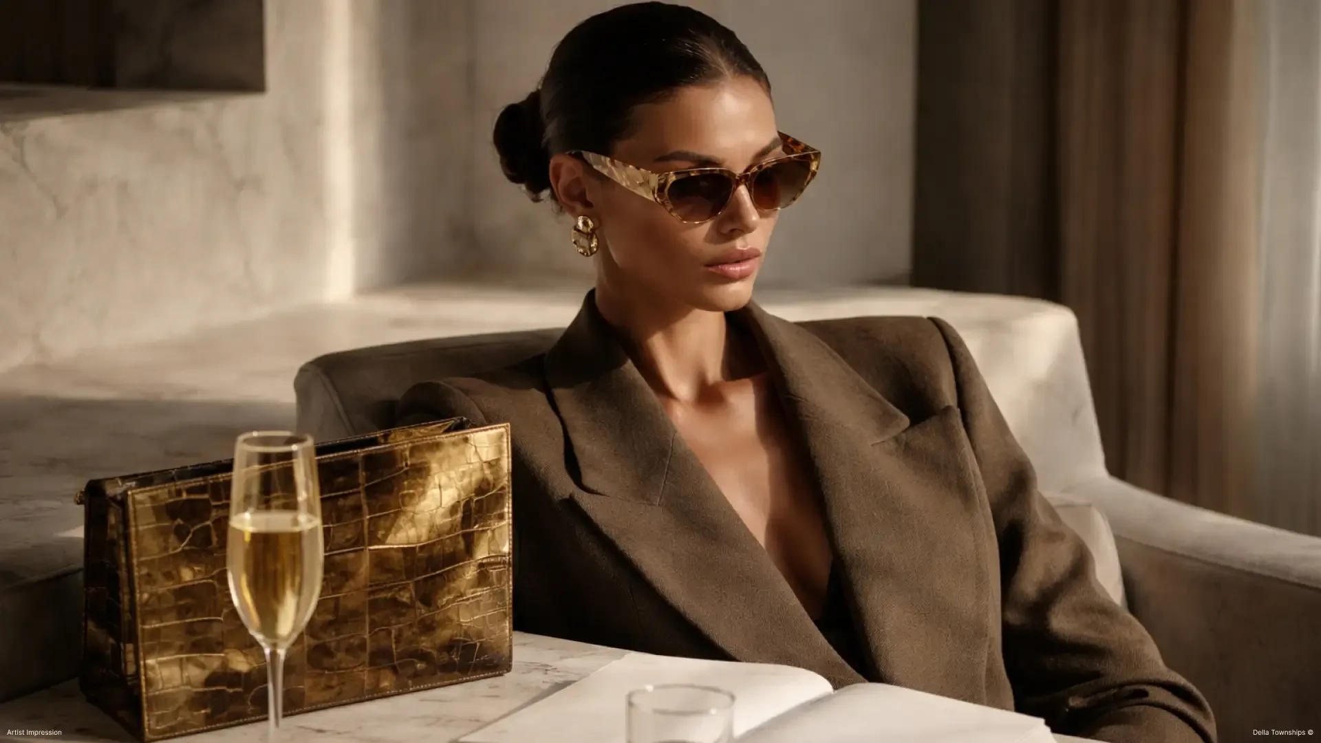 Luxury and contemporary fashion showcased within the Della Townships design district