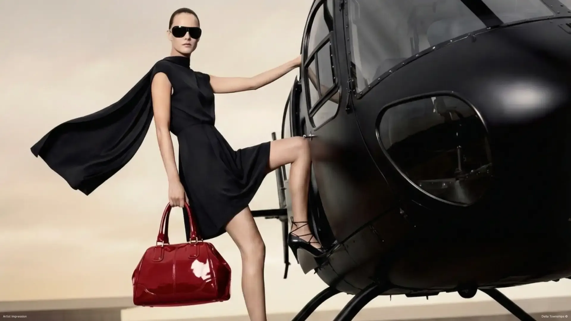 Luxury travel goods and mobility accessories showcased in the Della Townships design district