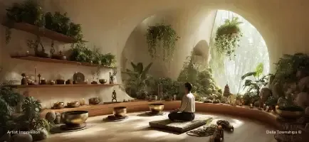 Holistic healing and meditation space at MayrLife Medical Wellness in Della Townships