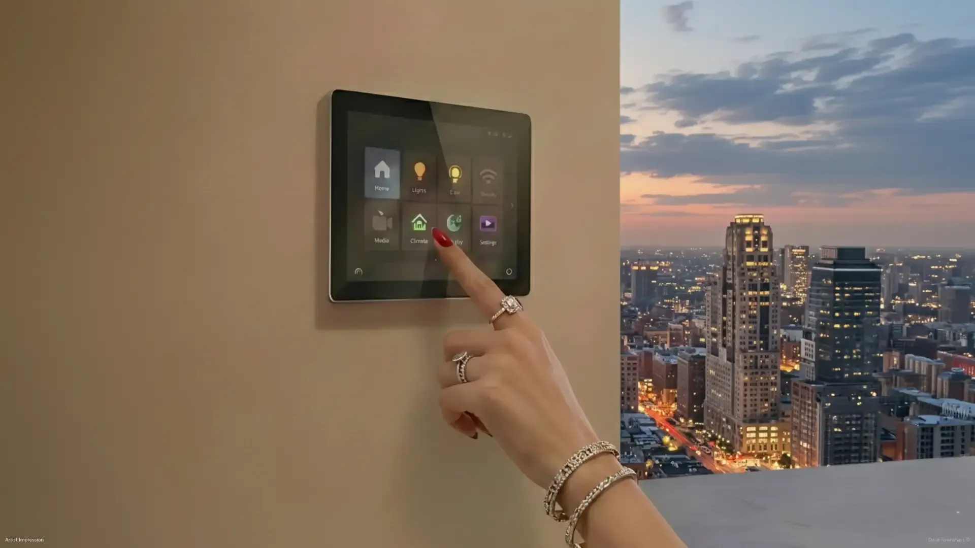 Smart living home technology and integrated systems showcased in the Della Townships design district