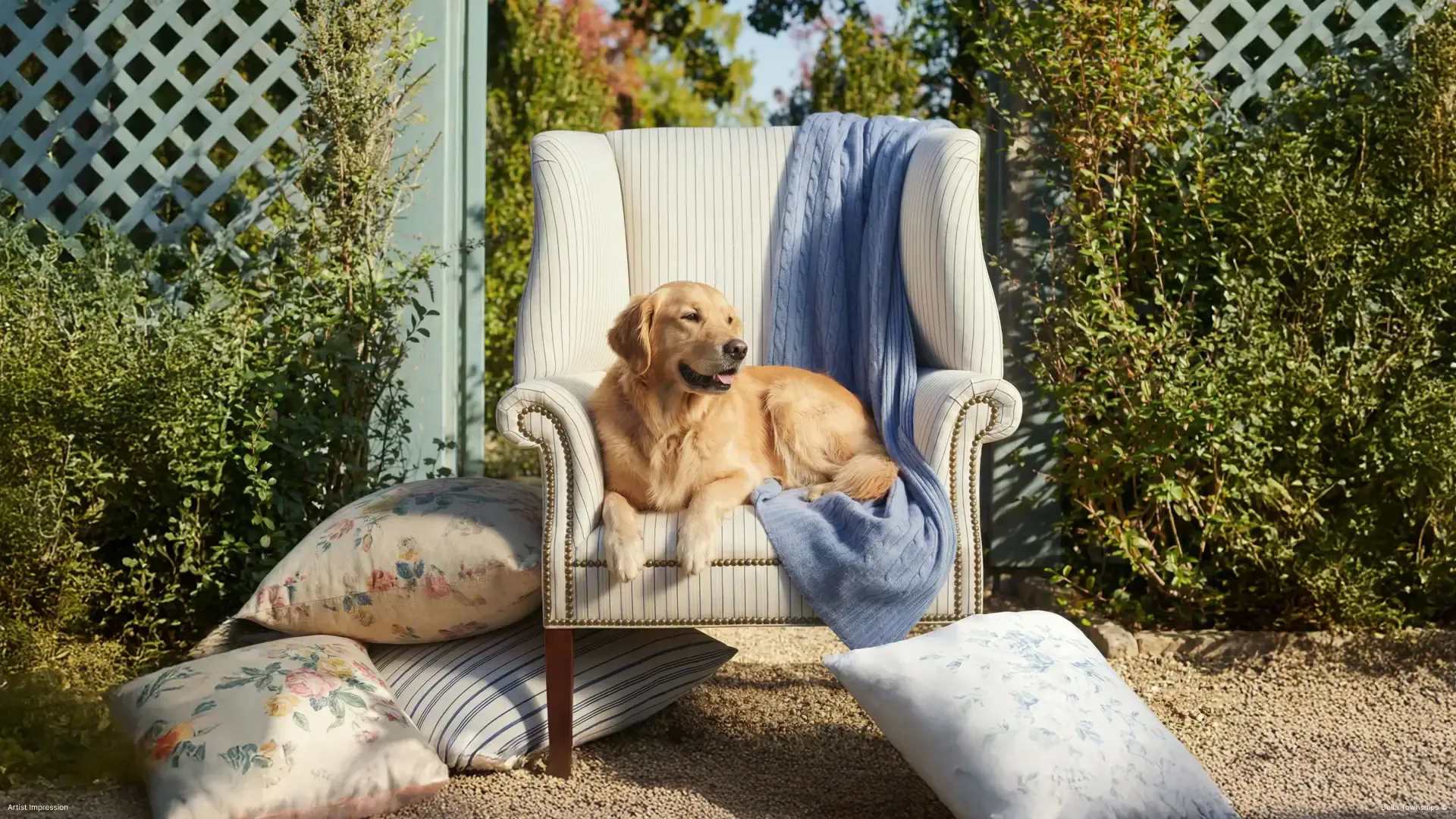 Soft furnishings textiles and interior styling within the Della Townships design district