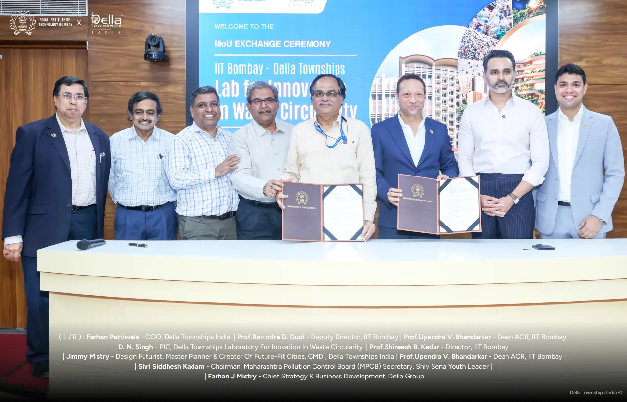 Della Townships and IIT Bombay delegation at the Laboratory for Innovation in Waste Circularity