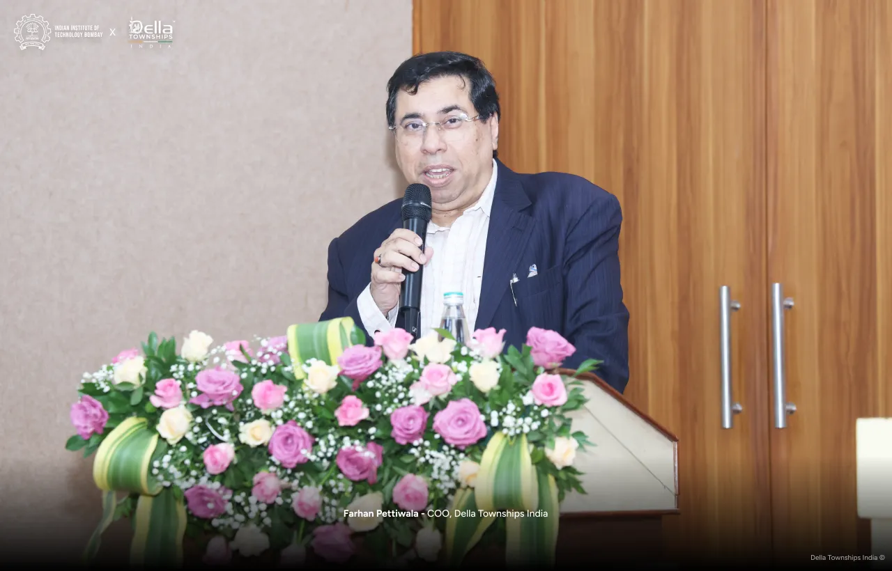Speaker delivering an address at the IIT Bombay–Della Laboratory for Innovation in Waste Circularity event
