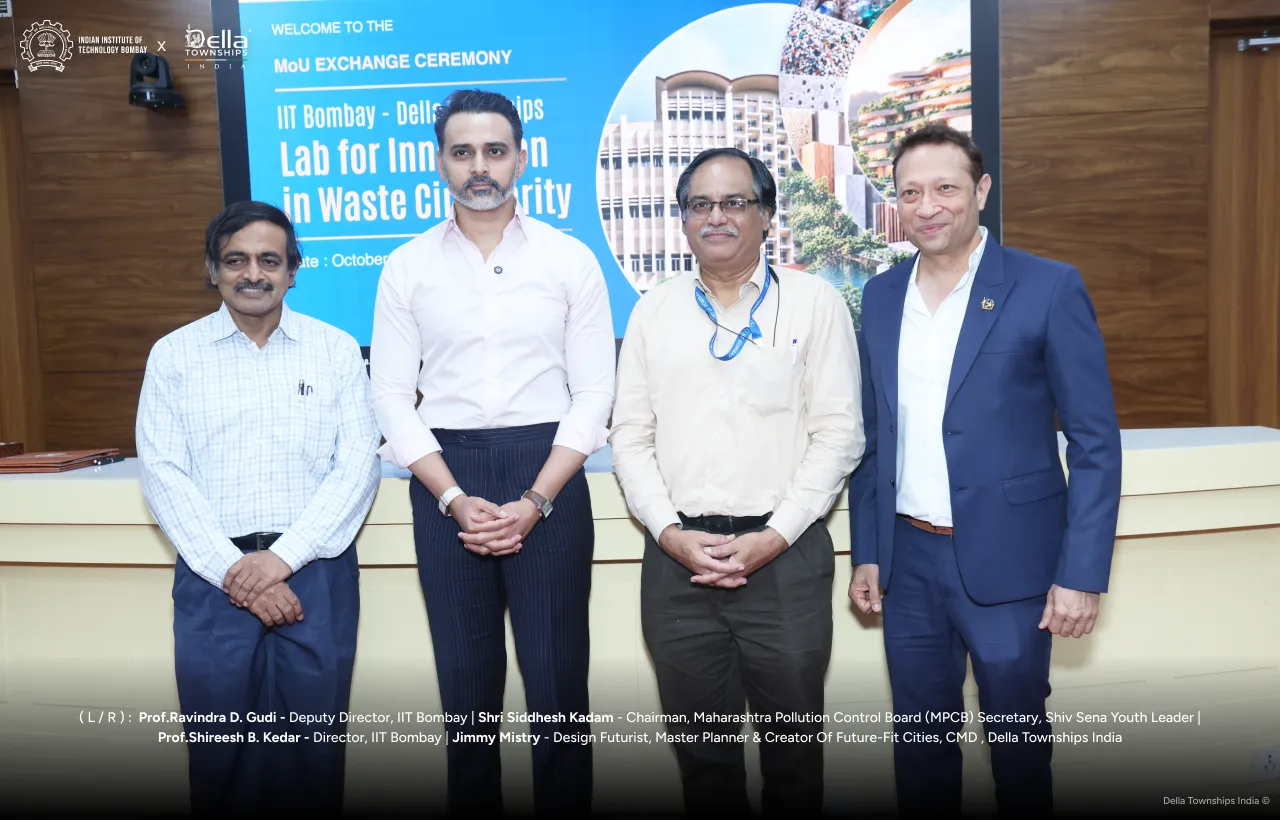 Della Townships leadership meeting with IIT Bombay representatives on waste circularity
