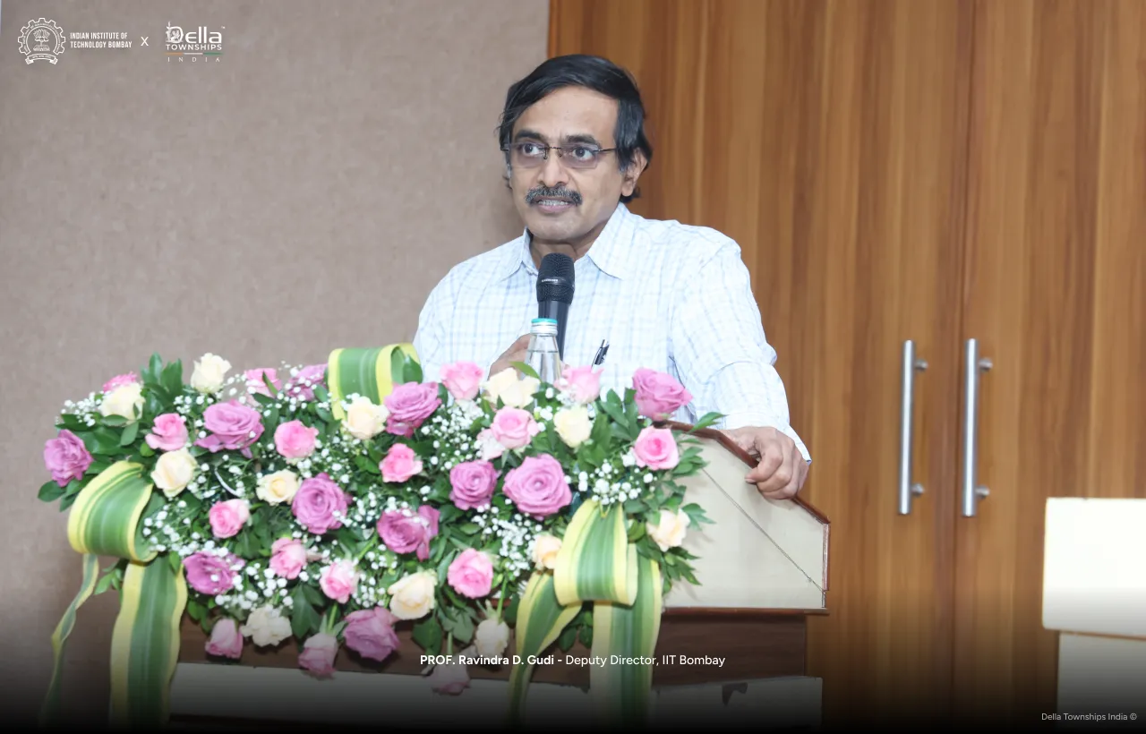 Speaker addressing attendees at the IIT Bombay–Della Laboratory for Innovation in Waste Circularity event