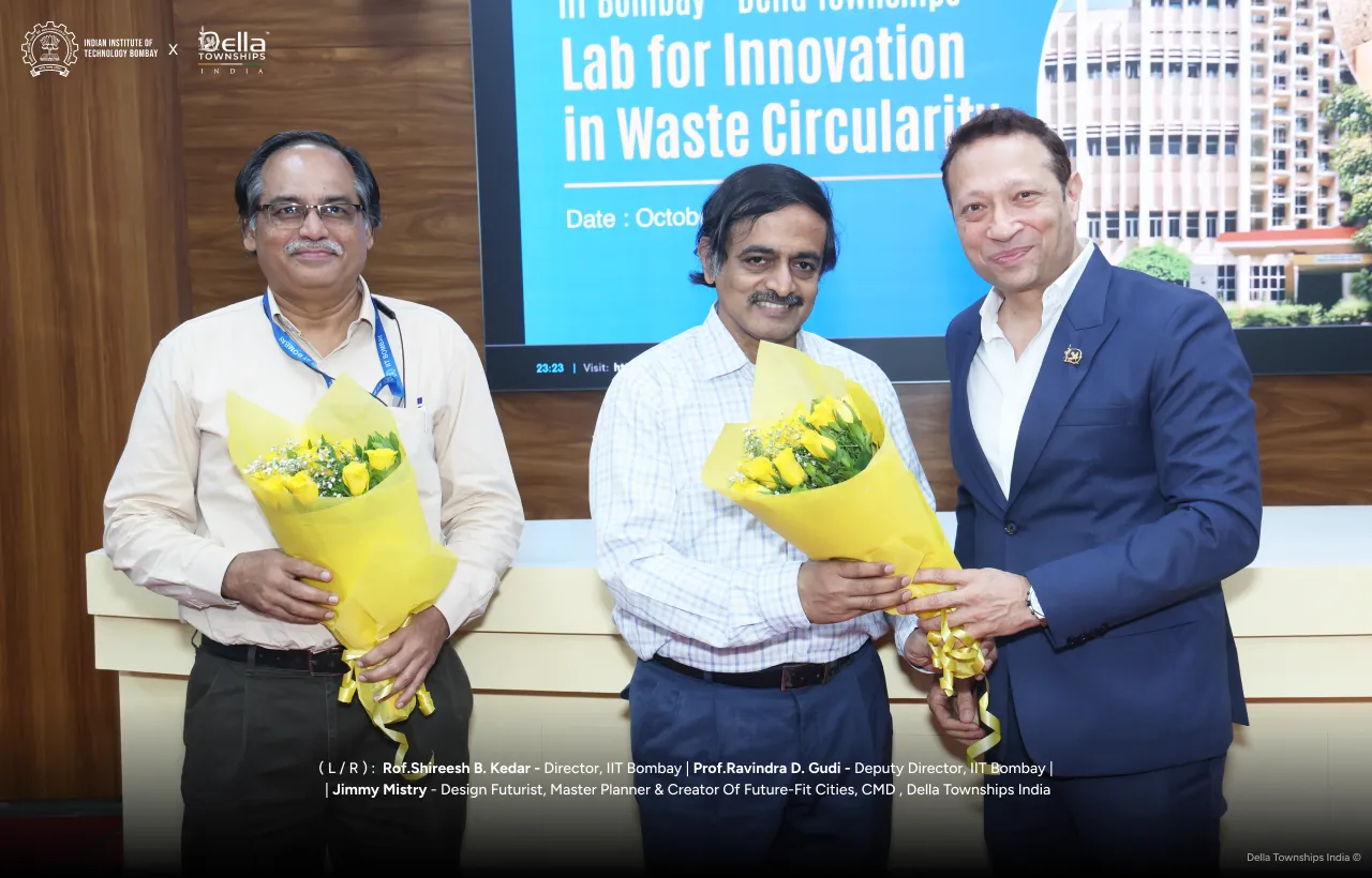 Della Townships leadership with Professors Shireesh Kedare and Ravindra Gudi of IIT Bombay