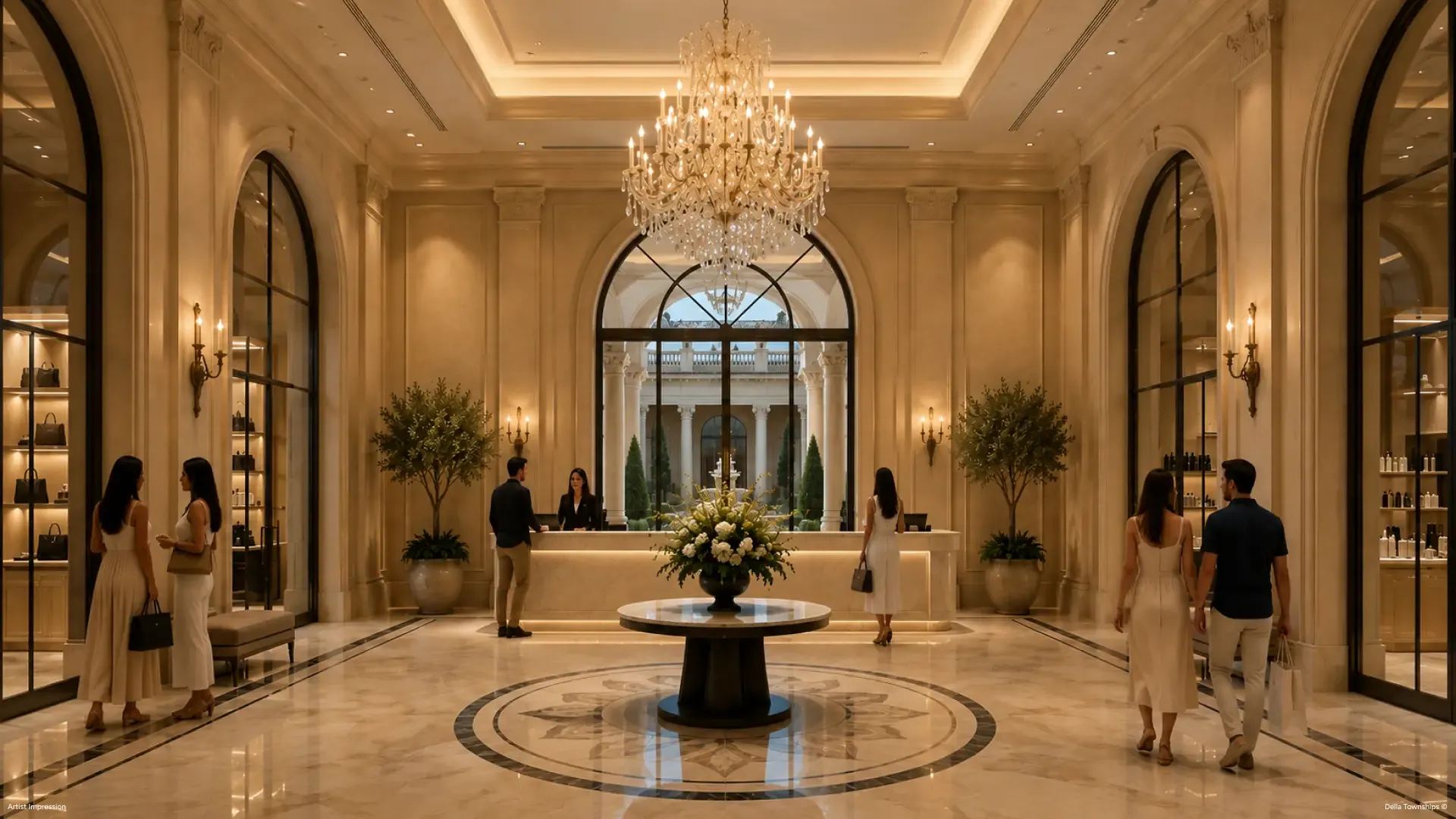Design District lobby in Dapoli by Della Townships