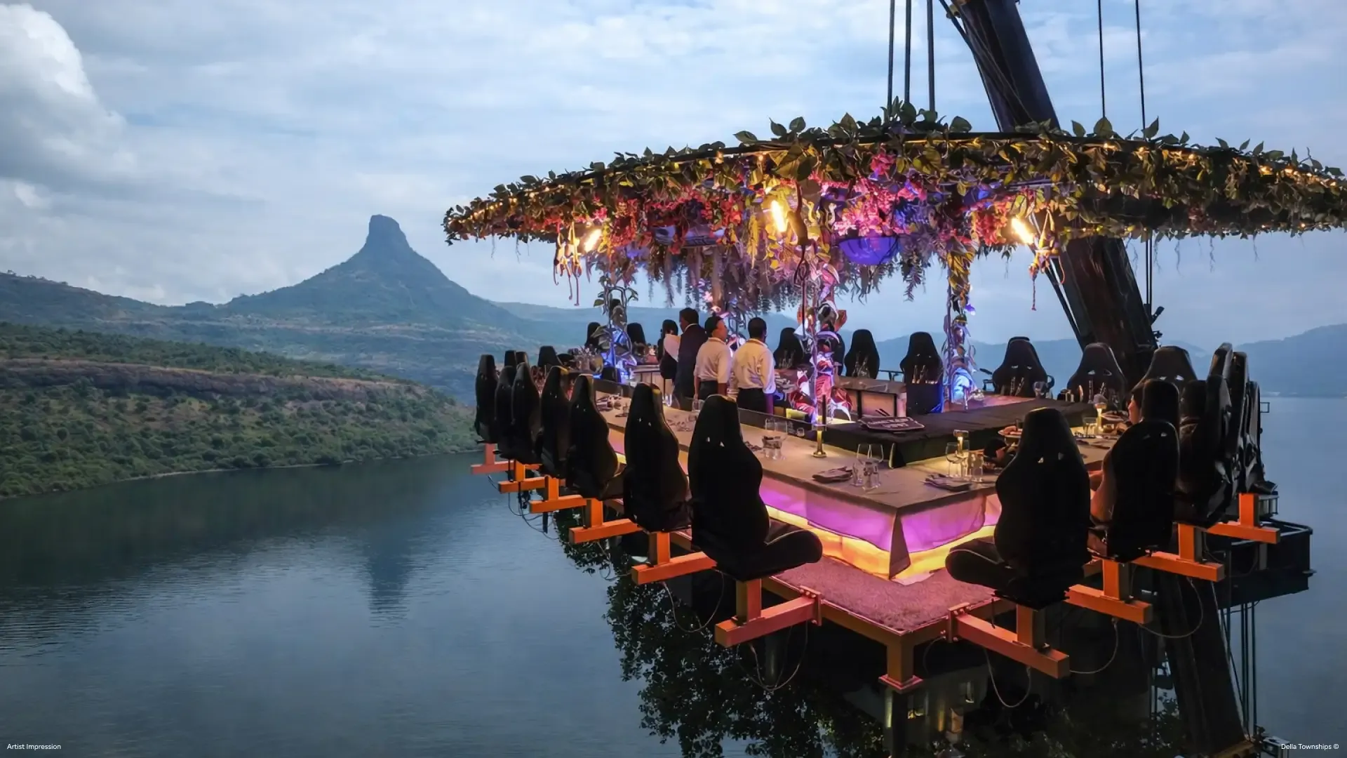 Floating restaurant in Dapoli by Della Townships
