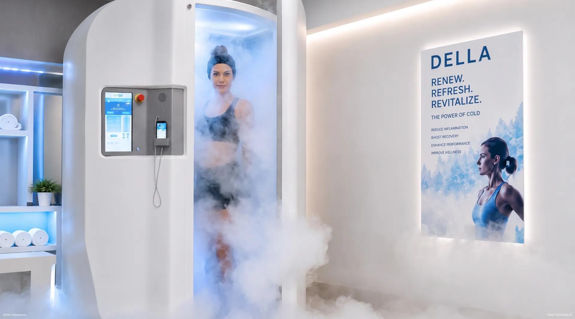 Cryotherapy treatment inspired by Mayr Life wellness at Della Townships