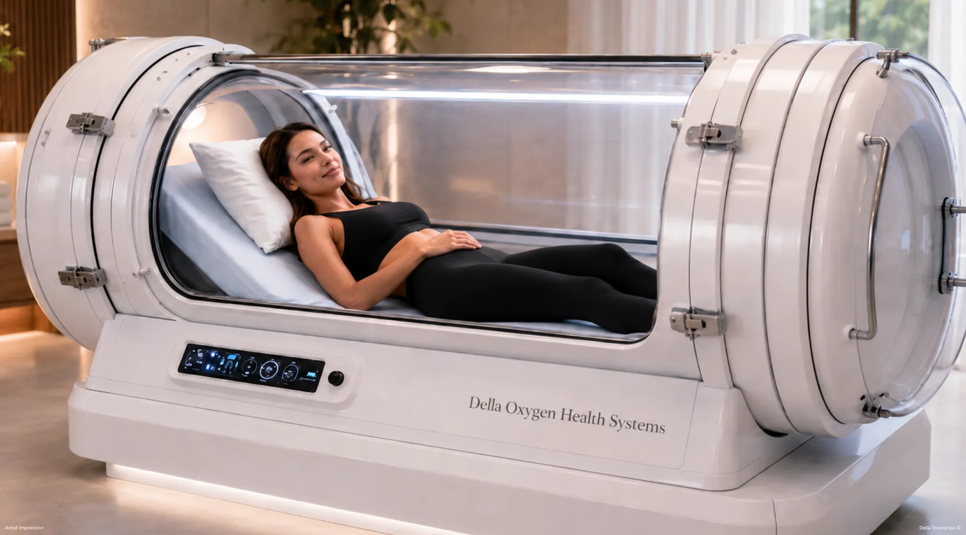 Mayr Life hyperbaric oxygen therapy chamber at Della Townships supporting recovery and holistic wellness