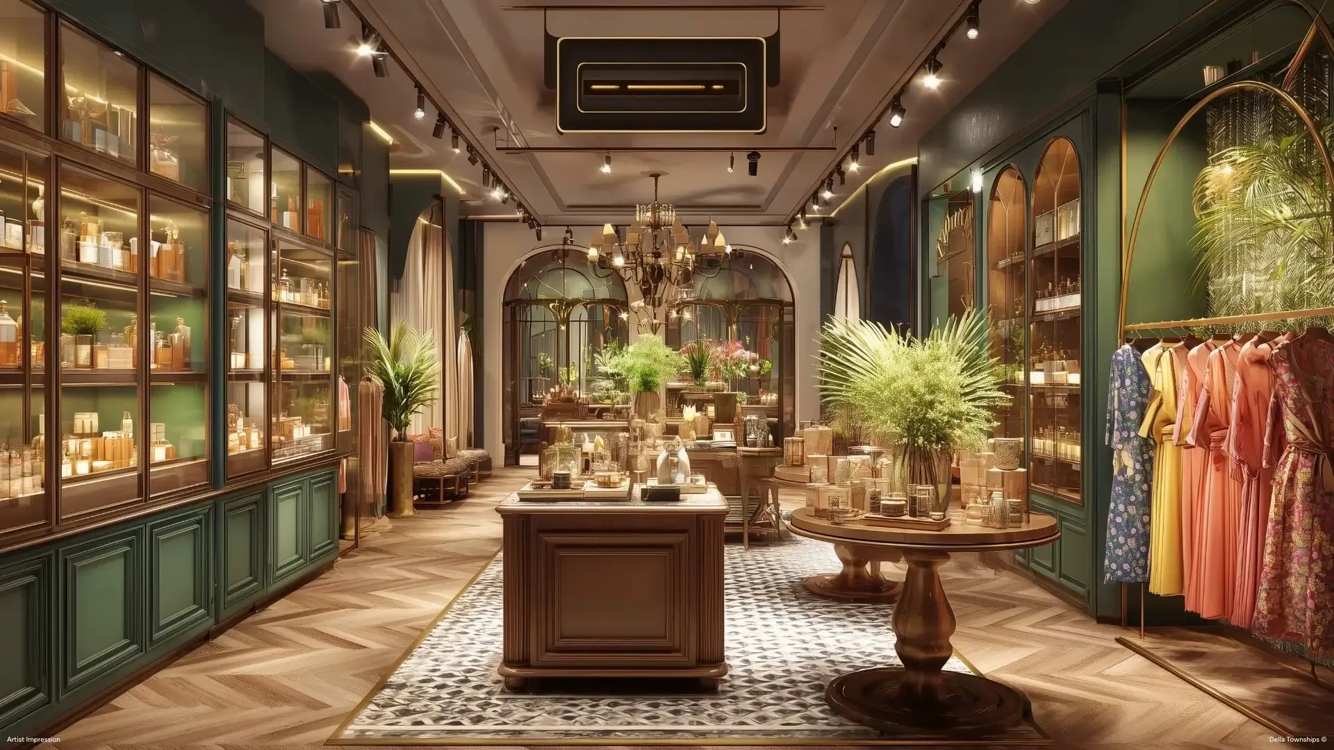 Luxury boutique interior at Della Townships Nagpur Della Bor Wildlife Reserve & Racecourse Design District