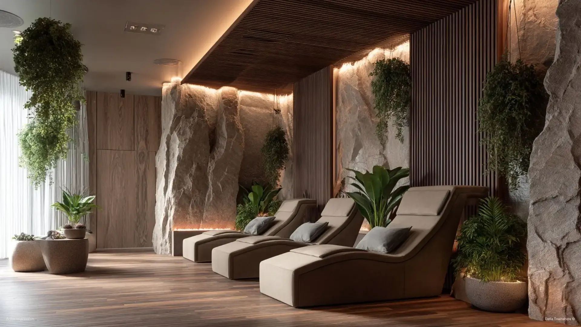 Relaxation lounge at Della Townships Nagpur Della Bor Wildlife Reserve & Racecourse Medical Wellness facility