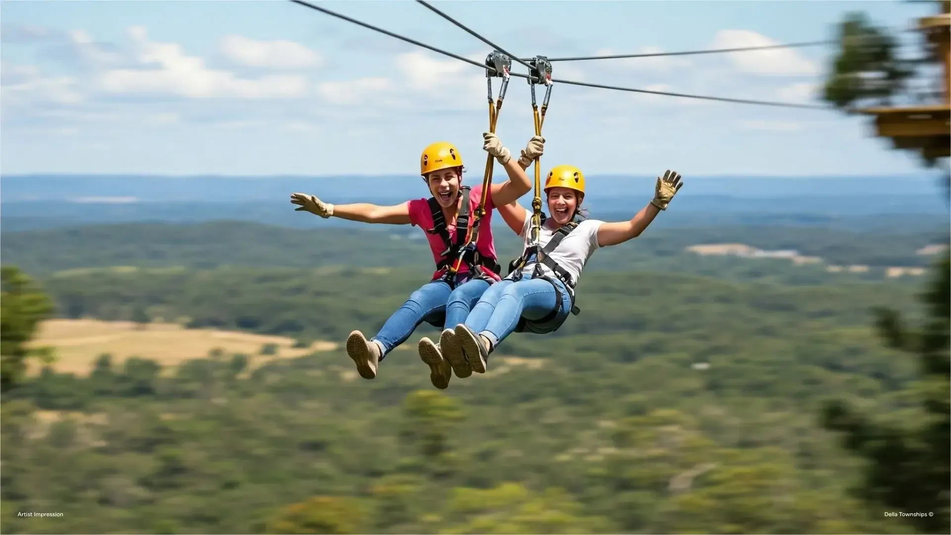 Extreme adventure activities at Della Racecourse Pune township by Della Townships