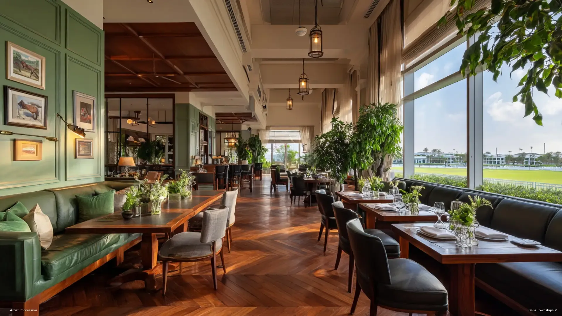 Fine dining restaurant at Della Townships Design Districts Racecourse Pune