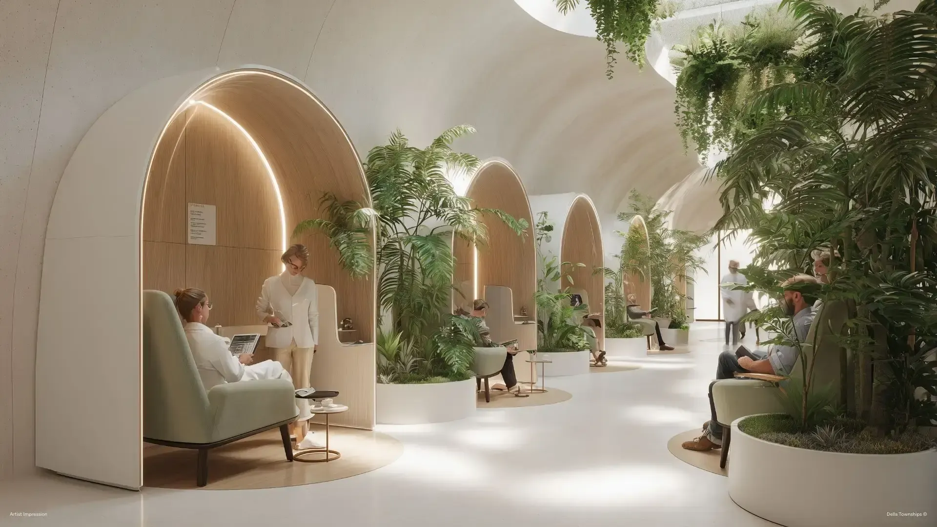 Stress control and recovery zone at Della Townships Racecourse Pune medical wellness ecosystem