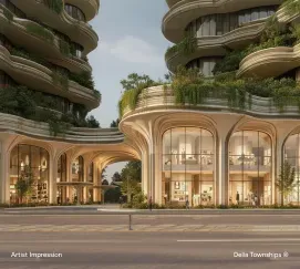 Design District and luxury retail boulevard at Della Racecourse Township in Raipur by Della Townships