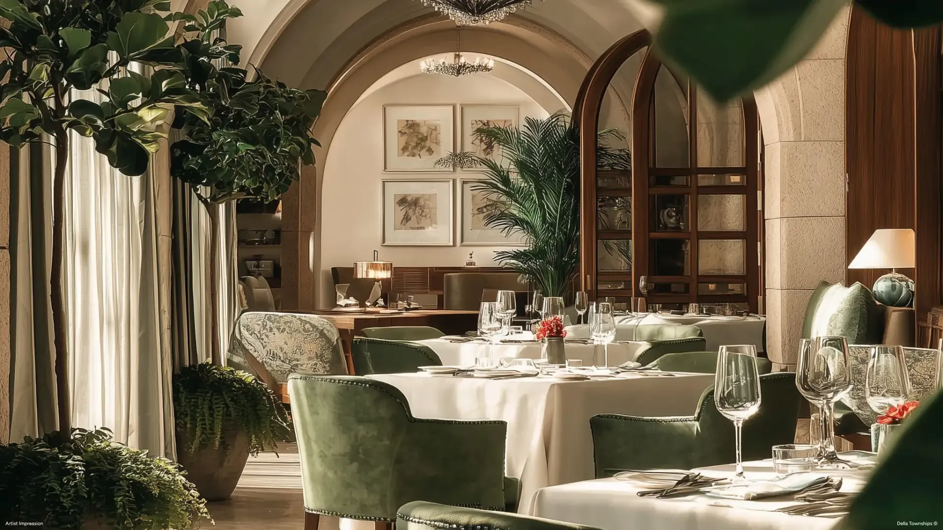 Fine dining room at Raipur BY Della Townships