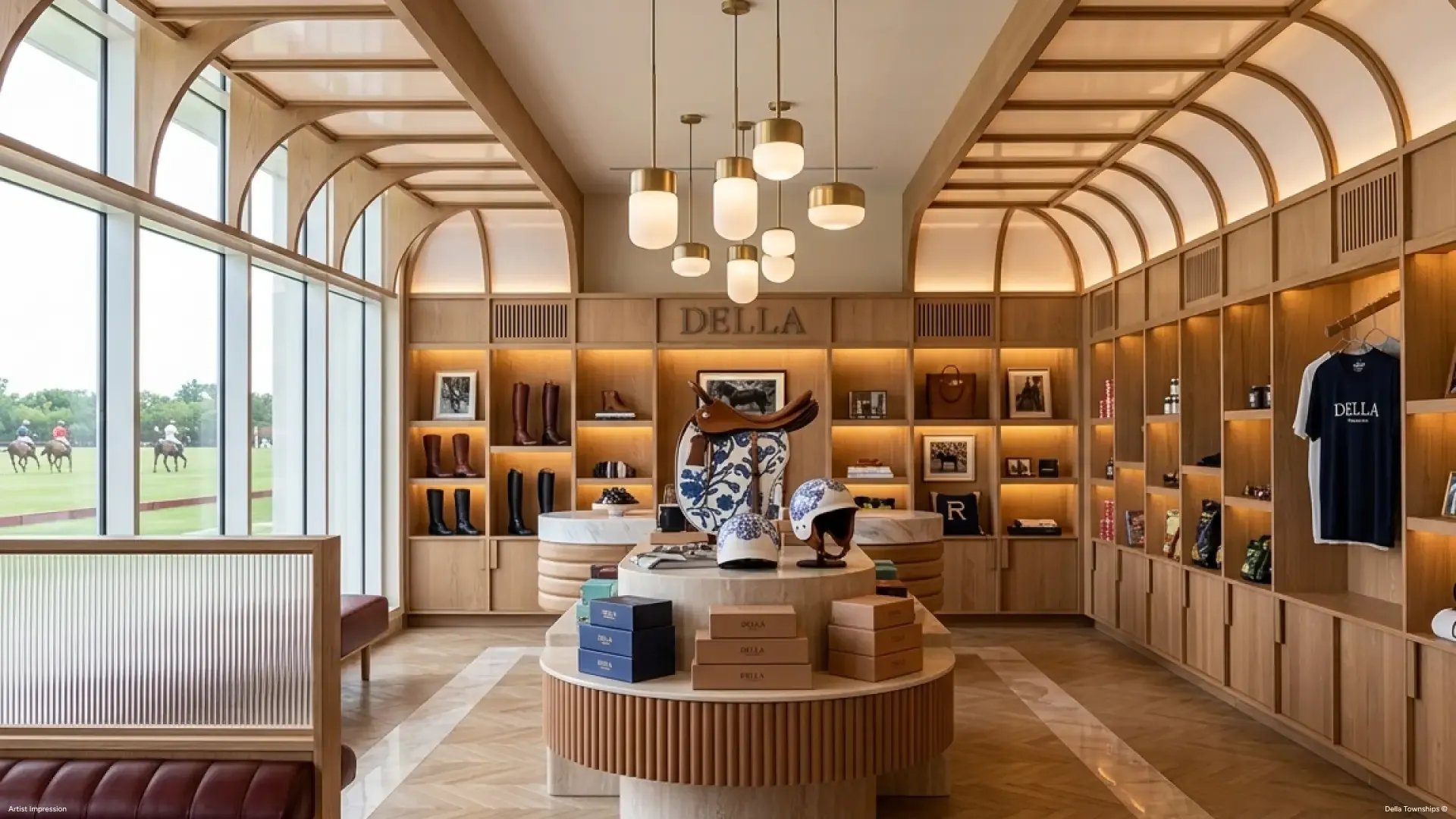 Polo retail store at International Polo Club Raipur by Della Townships