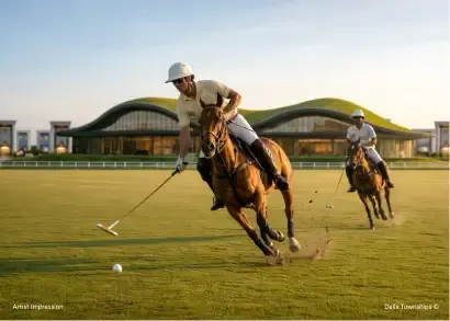 Racecourse and equestrian arena at Della Racecourse Township in Raipur by Della Townships