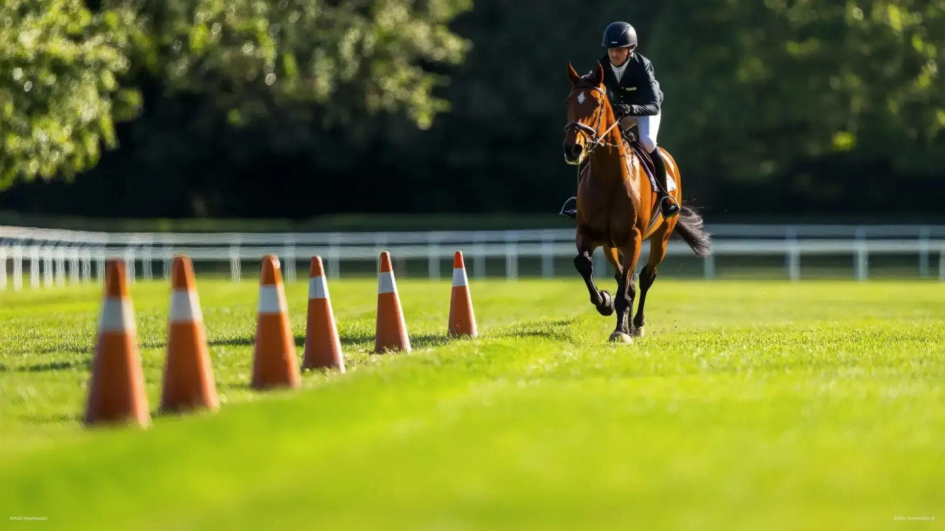 Horse training sessions at Della Racecourse Raipur by Della Townships
