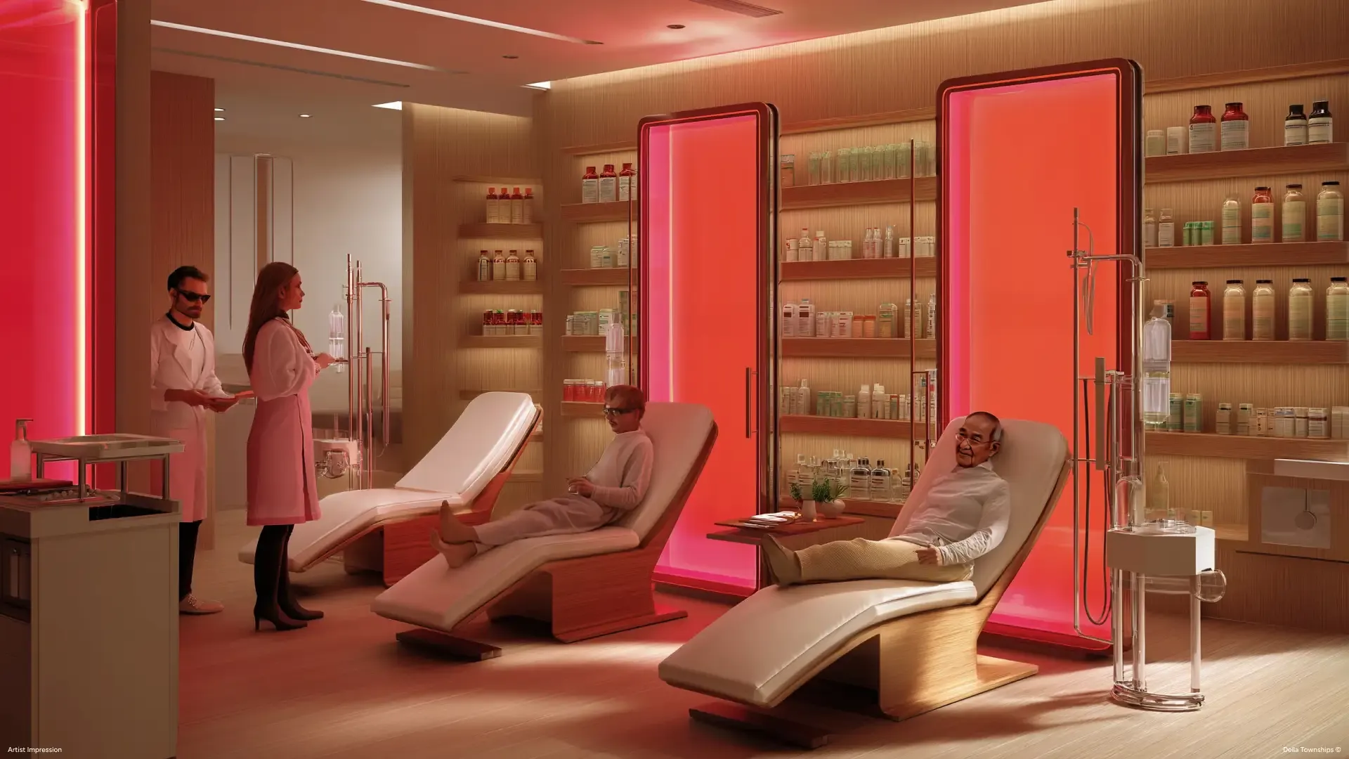 Saline hydrotherapy pool at Raipur by Della Townships