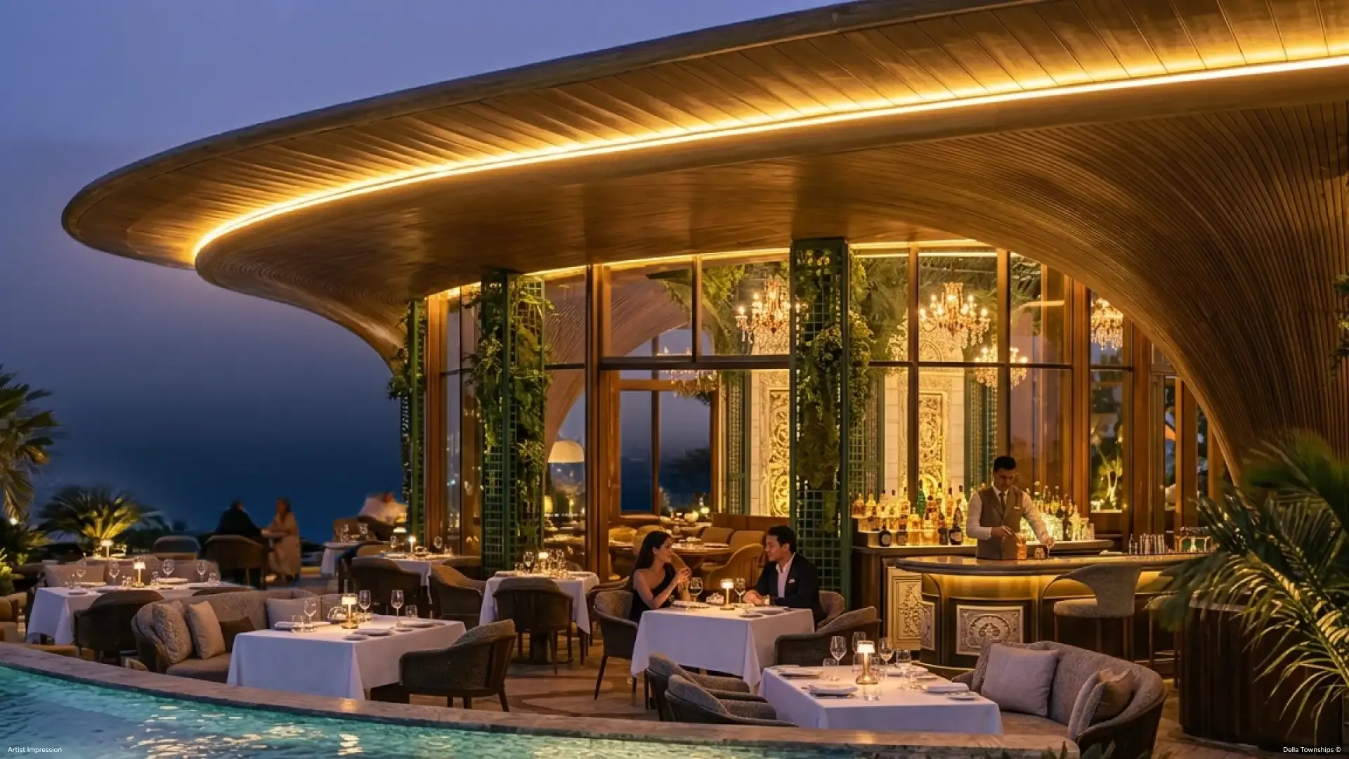 Signature restaurant at Raipur by Della Townships