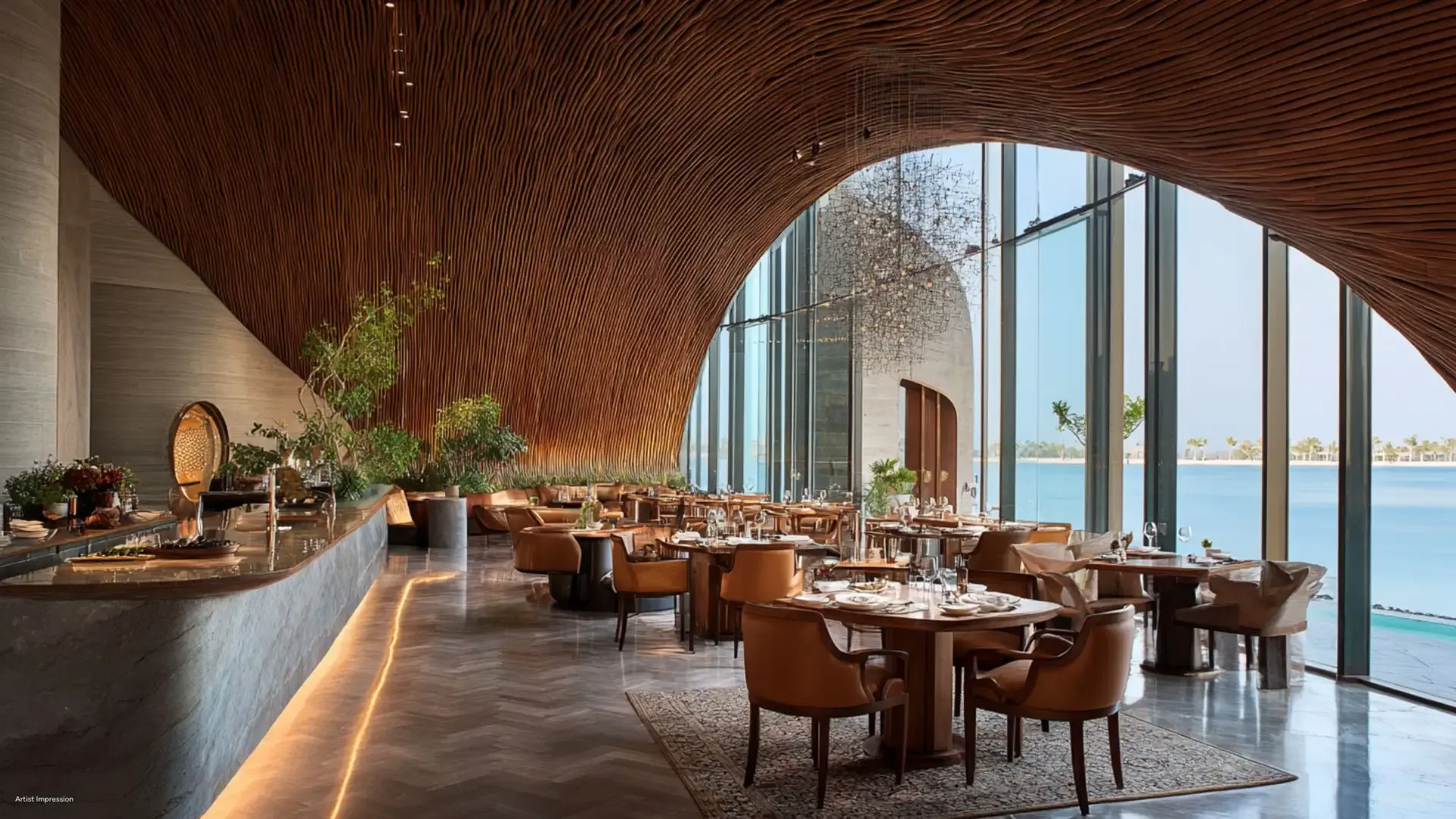 Fine dining restaurant interior at Della Ranthambore Reserve Rajasthan by Della Townships