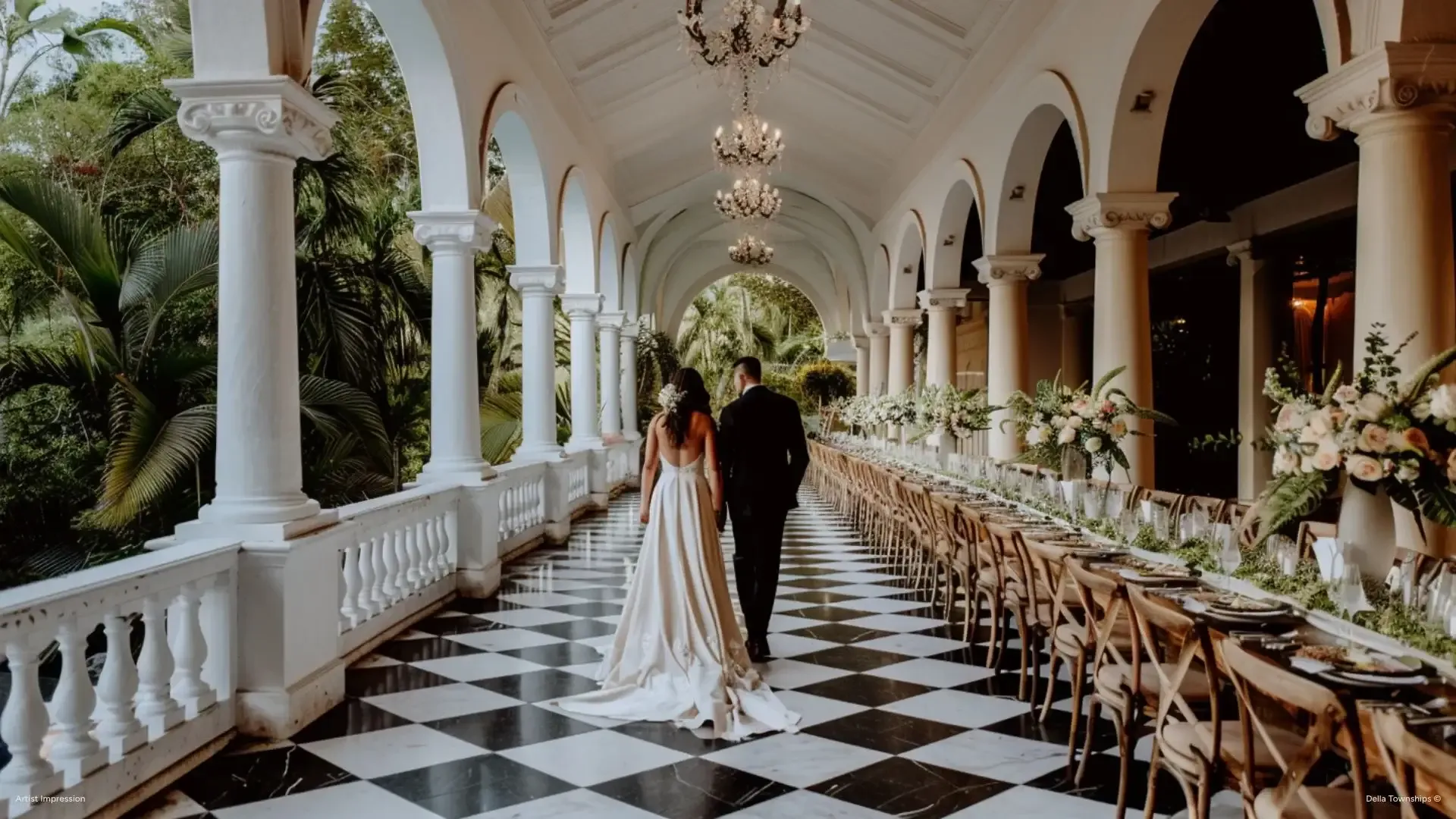 Royal garden destination wedding setup in Ranthambore Rajasthan by Della Townships