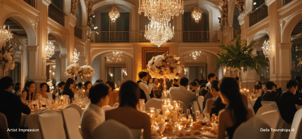 Glasshouse wedding reception venue at Della Design District