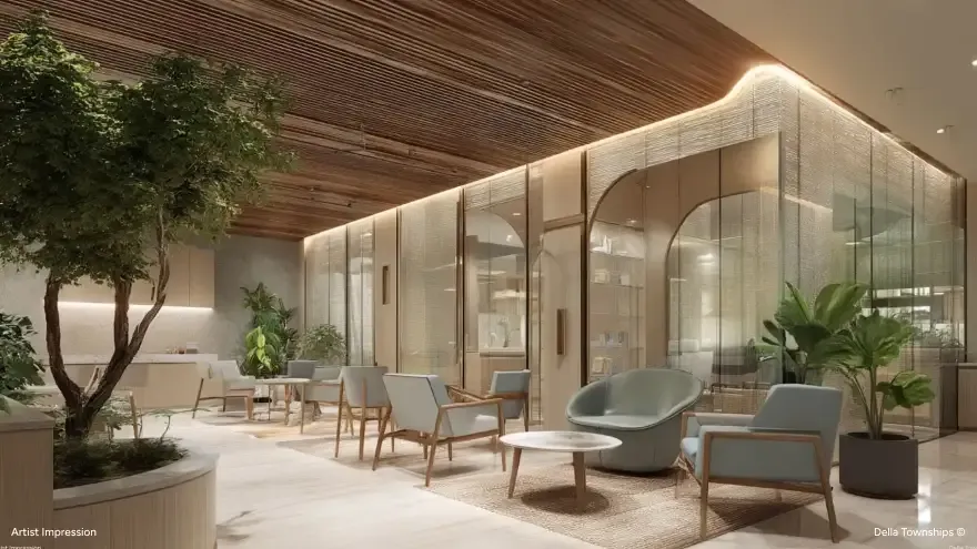 Luxury integrated township living space with modern interiors