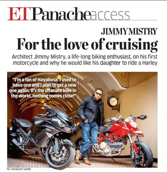 Jimmy Mistry press feature in ET Panache, May 2014