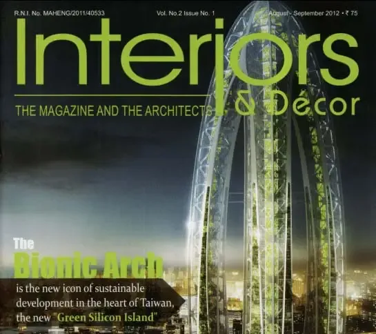 Jimmy Mistry press feature in INTERIORS AND DECOR, August 2012