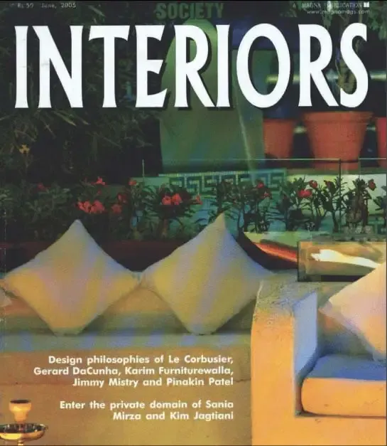 Jimmy Mistry press feature in Interiors, June 2005