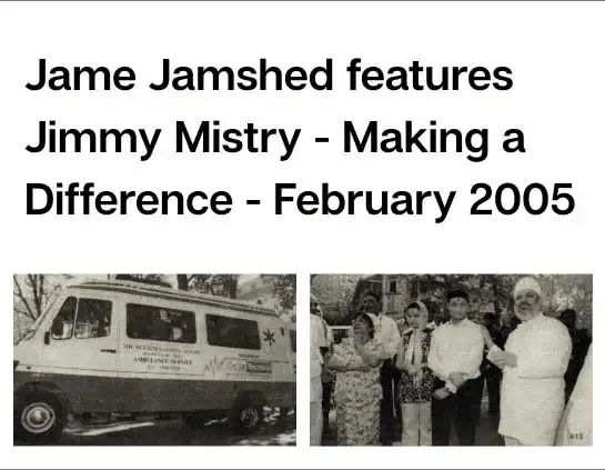 Jimmy Mistry press feature in Jame Jamshed, February 2005