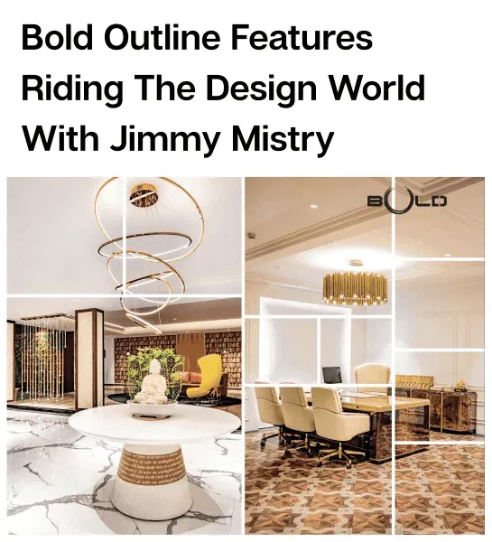 Jimmy Mistry press feature in Bold Outline, September 2019
