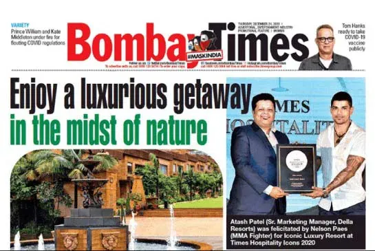 Jimmy Mistry press feature in BOMBAY TIMES, December 2020