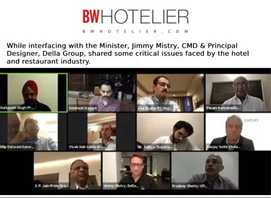 Jimmy Mistry press feature in BW HOTELIER, May 2020