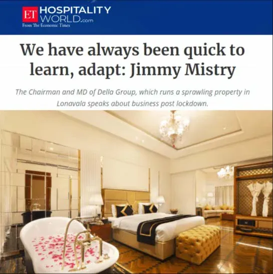 Jimmy Mistry press feature in ET HOSPITALITY WORLD, July 2020