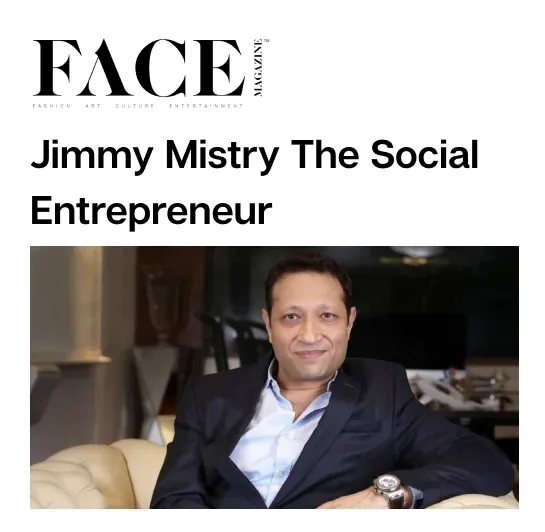 Jimmy Mistry press feature in Face Magazine, December 2021