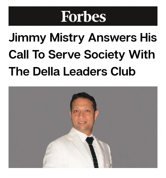 Jimmy Mistry press feature in FORBES NEW YORK, September 2021