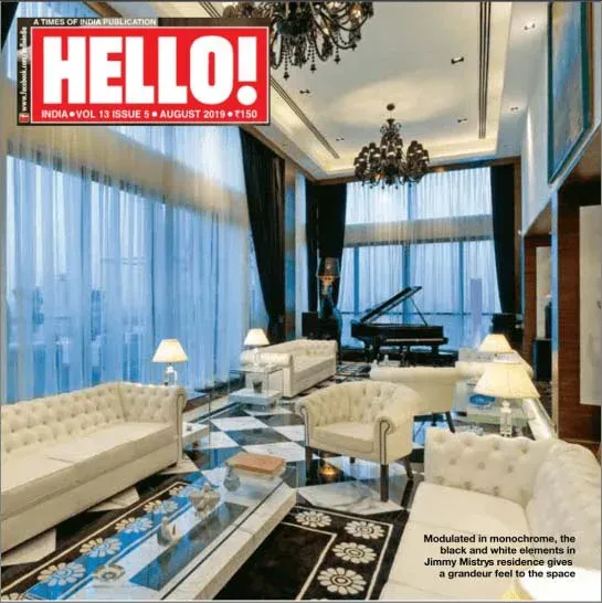 Jimmy Mistry press feature in HELLO, August 2019