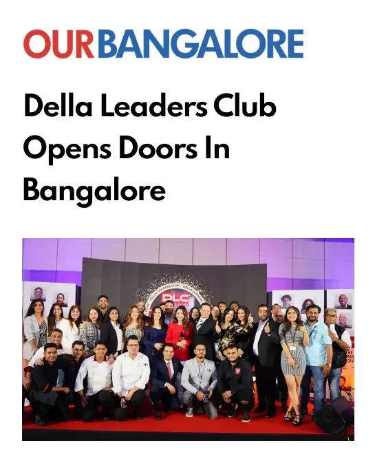 Our Bangalore magazine coverage of Della Leaders Club initiative by Jimmy Mistry