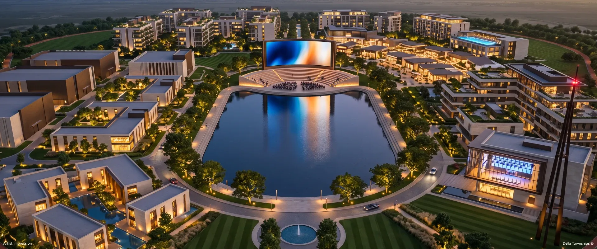 Della Townships Hyderabad Global Media City-inspired luxury residences with futuristic architecture and premium urban living.
