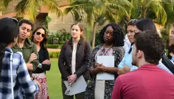 NYU Stern MBA students conducting an academic case study at Della Resorts on local community impact and development