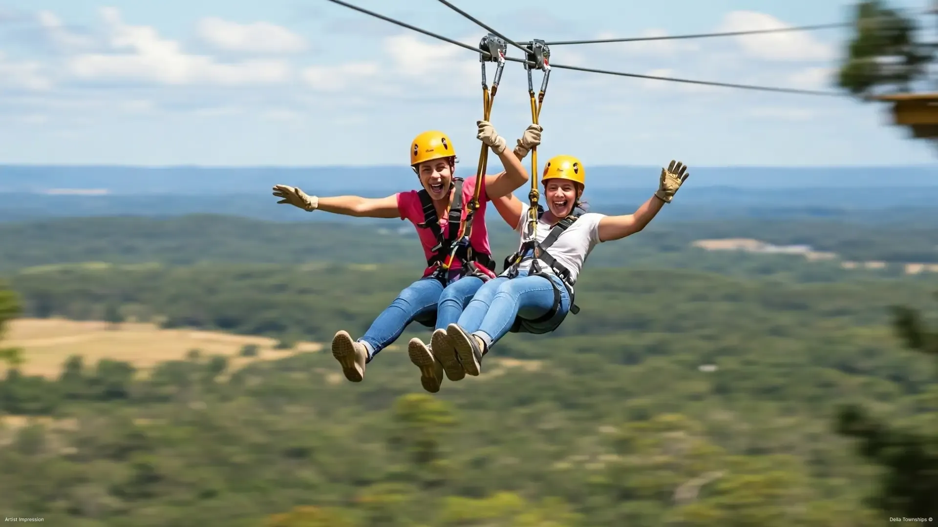 Zipline Activity at Della Extreme Adventure Park | Della Townships