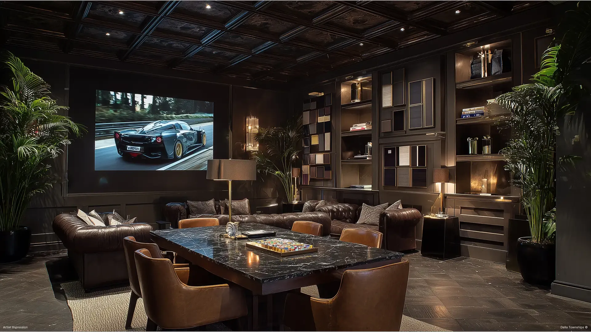Lounge View of Automative Retail Spaces | Della Townships