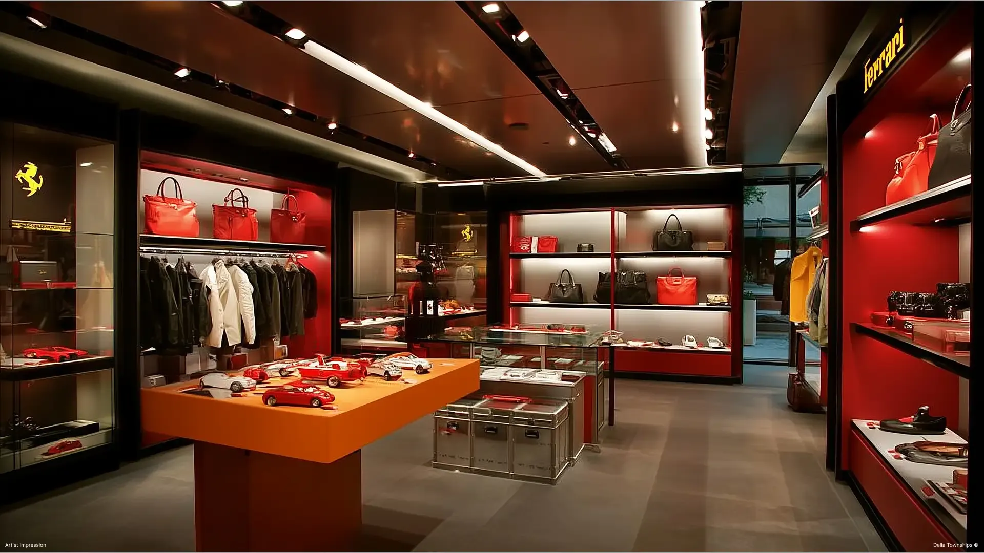 Lounge View of Automative Retail Spaces | Della Townships